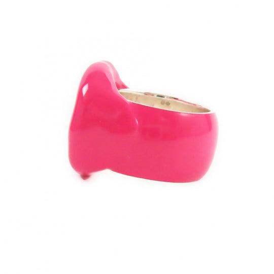 BOTTEGAVENETA Ring Main�FAG925 pink SEAL RING mens Used Authentic