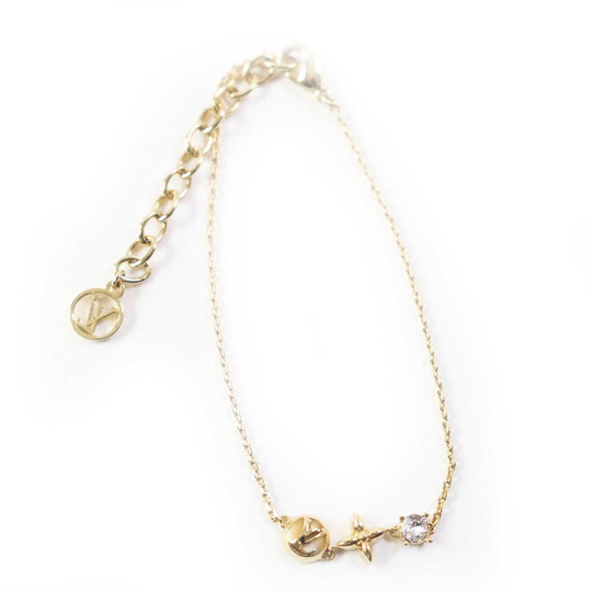 LOUIS VUITTON bracelet M00374 plating gold Brasserie Petite Louis Women Used Authentic