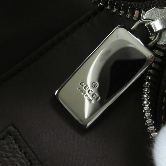 GUCCI Pouch 759689 Leather x GG Supreme canvas Beige/Ebony Cosmetic case with Web stripes Women Used Authentic