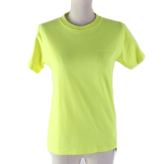 BALENCIAGA Short sleeve T-shirt 583256 cotton yellow Women S Used Authentic