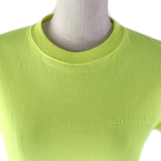 BALENCIAGA Short sleeve T-shirt 583256 cotton yellow Women S Used Authentic
