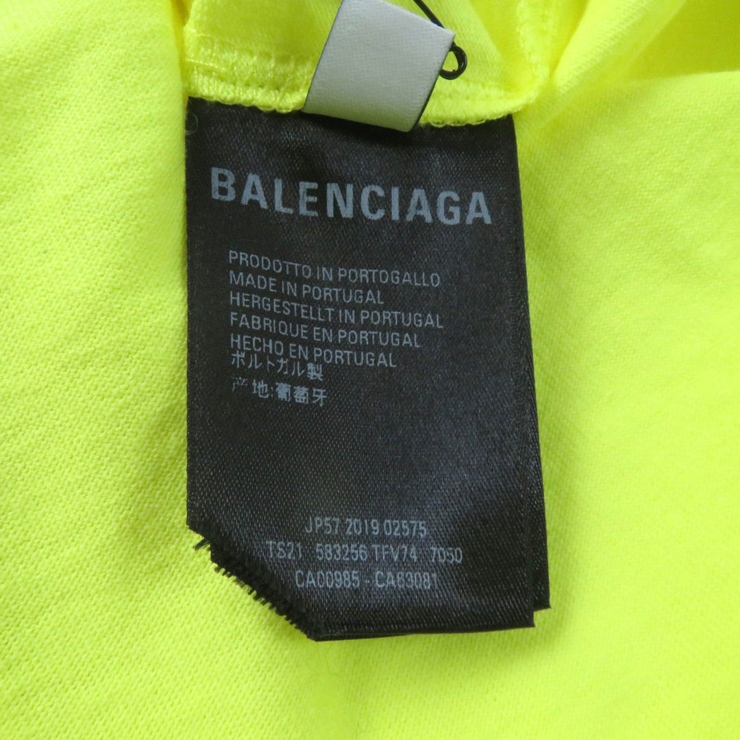 BALENCIAGA Short sleeve T-shirt 583256 cotton yellow Women S Used Authentic
