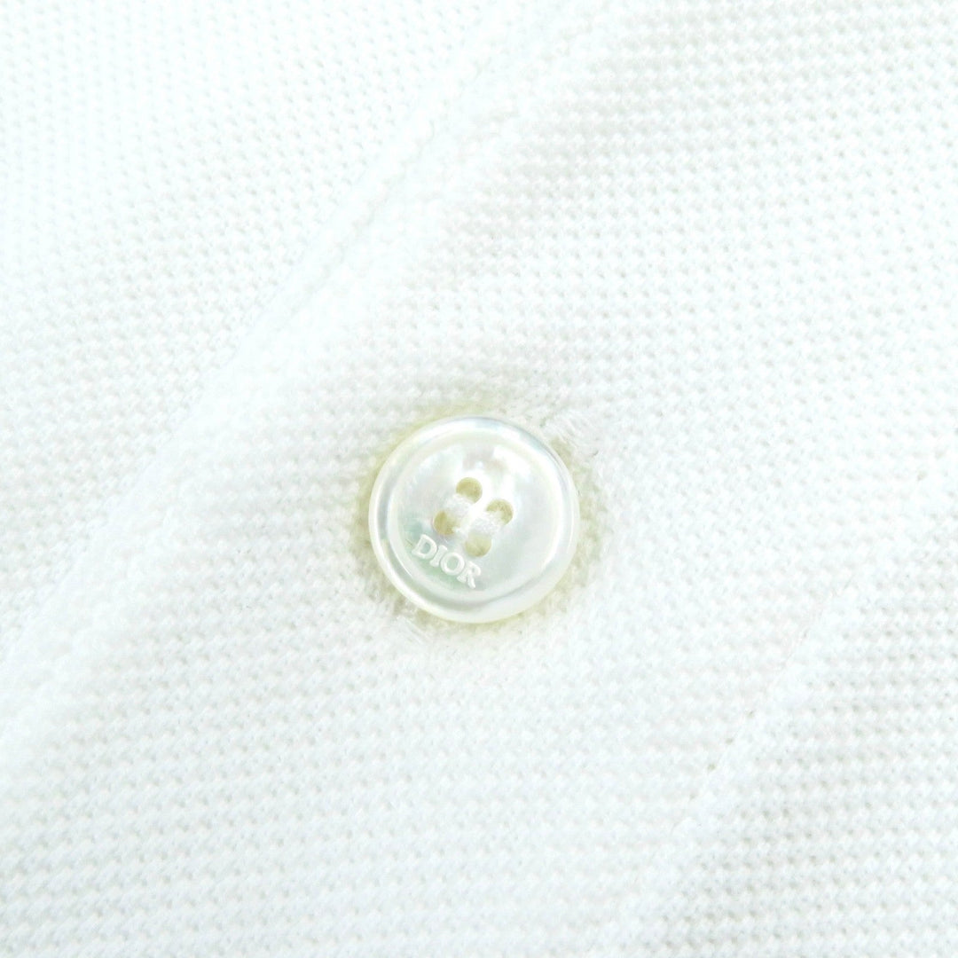 Dior HOMME Short sleeve polo shirt 733J805B0373 Outer material: 100% cotton White black mens XS Used Authentic