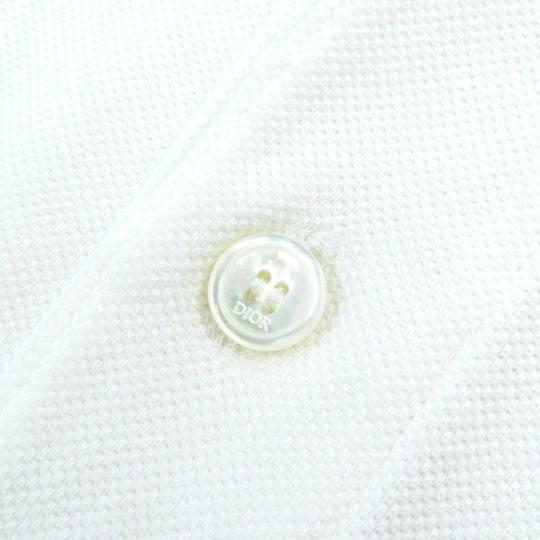 Dior HOMME Short sleeve polo shirt 733J805B0373 Outer material: 100% cotton White black mens XS Used Authentic