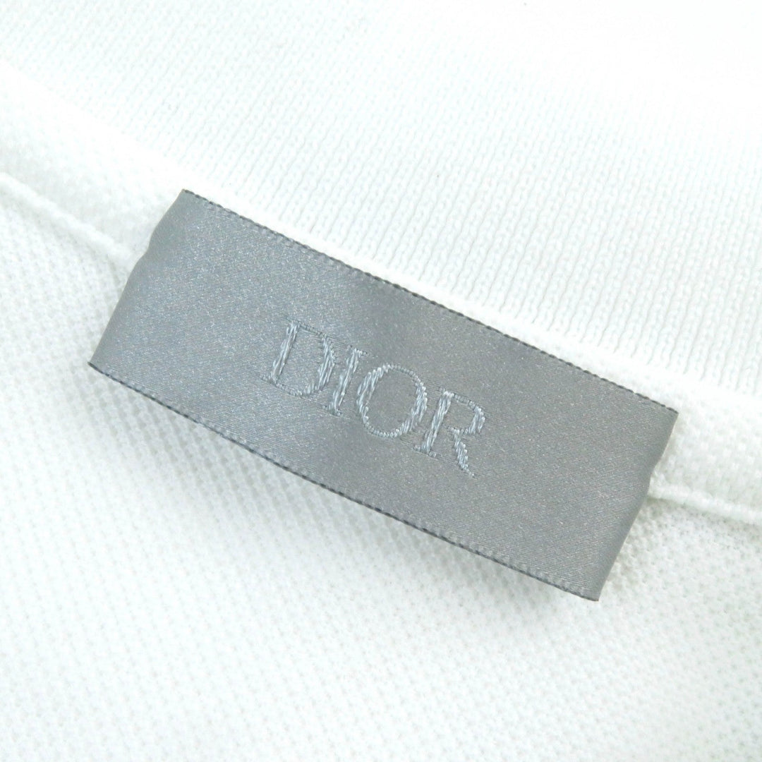 Dior HOMME Short sleeve polo shirt 733J805B0373 Outer material: 100% cotton White black mens XS Used Authentic