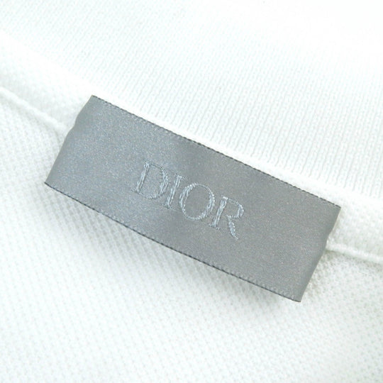 Dior HOMME Short sleeve polo shirt 733J805B0373 Outer material: 100% cotton White black mens XS Used Authentic