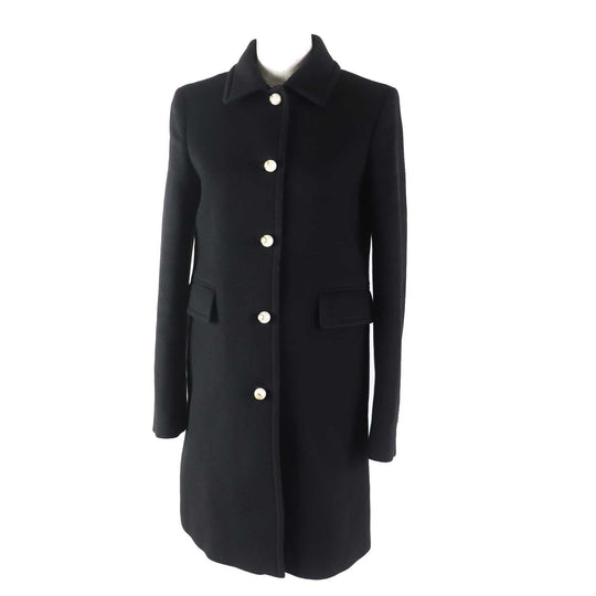 GUCCI coat 410535 Outer: 100% wool, Lining: 100% rayon black Women 38 Used Authentic