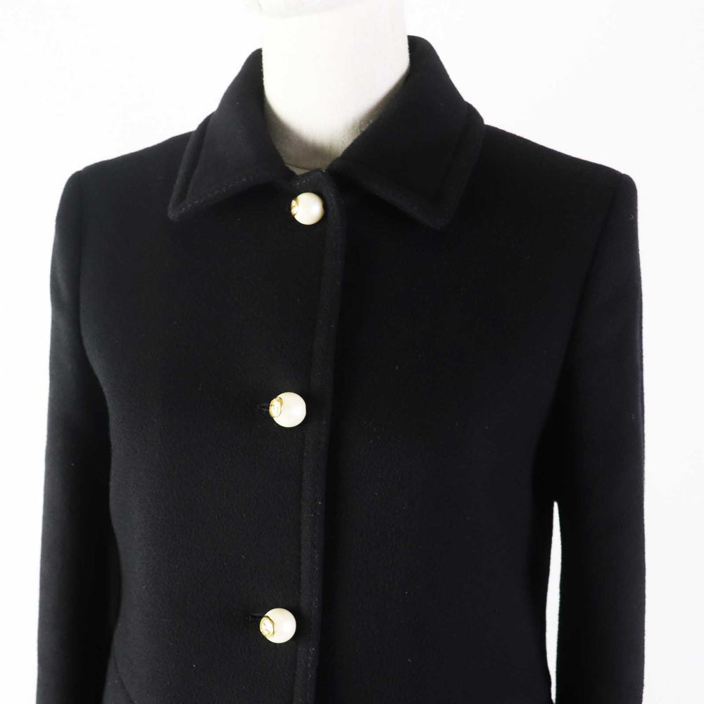 GUCCI coat 410535 Outer: 100% wool, Lining: 100% rayon black Women 38 Used Authentic