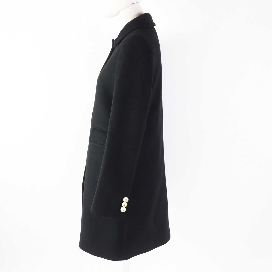 GUCCI coat 410535 Outer: 100% wool, Lining: 100% rayon black Women 38 Used Authentic