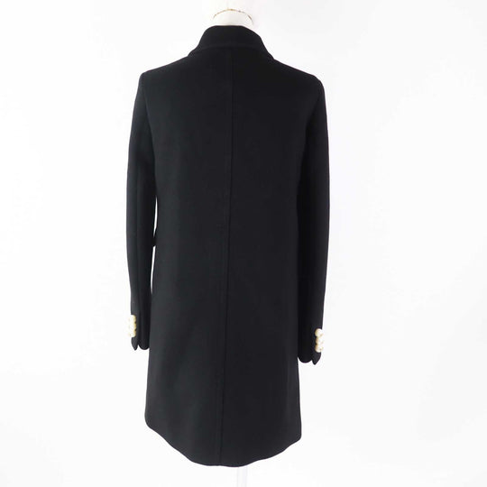 GUCCI coat 410535 Outer: 100% wool, Lining: 100% rayon black Women 38 Used Authentic