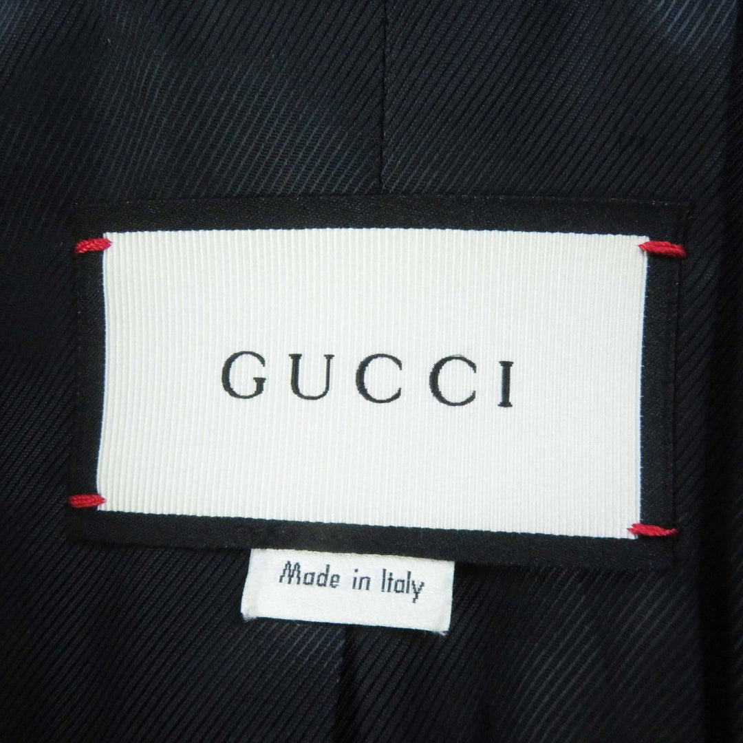 GUCCI coat 410535 Outer: 100% wool, Lining: 100% rayon black Women 38 Used Authentic