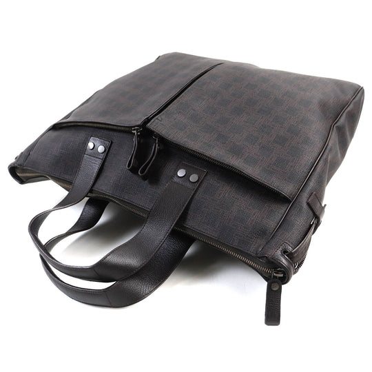 Dunhill Briefcase Main: PVC, Part: Leather Dark brown D-EIGHT mens Used Authentic