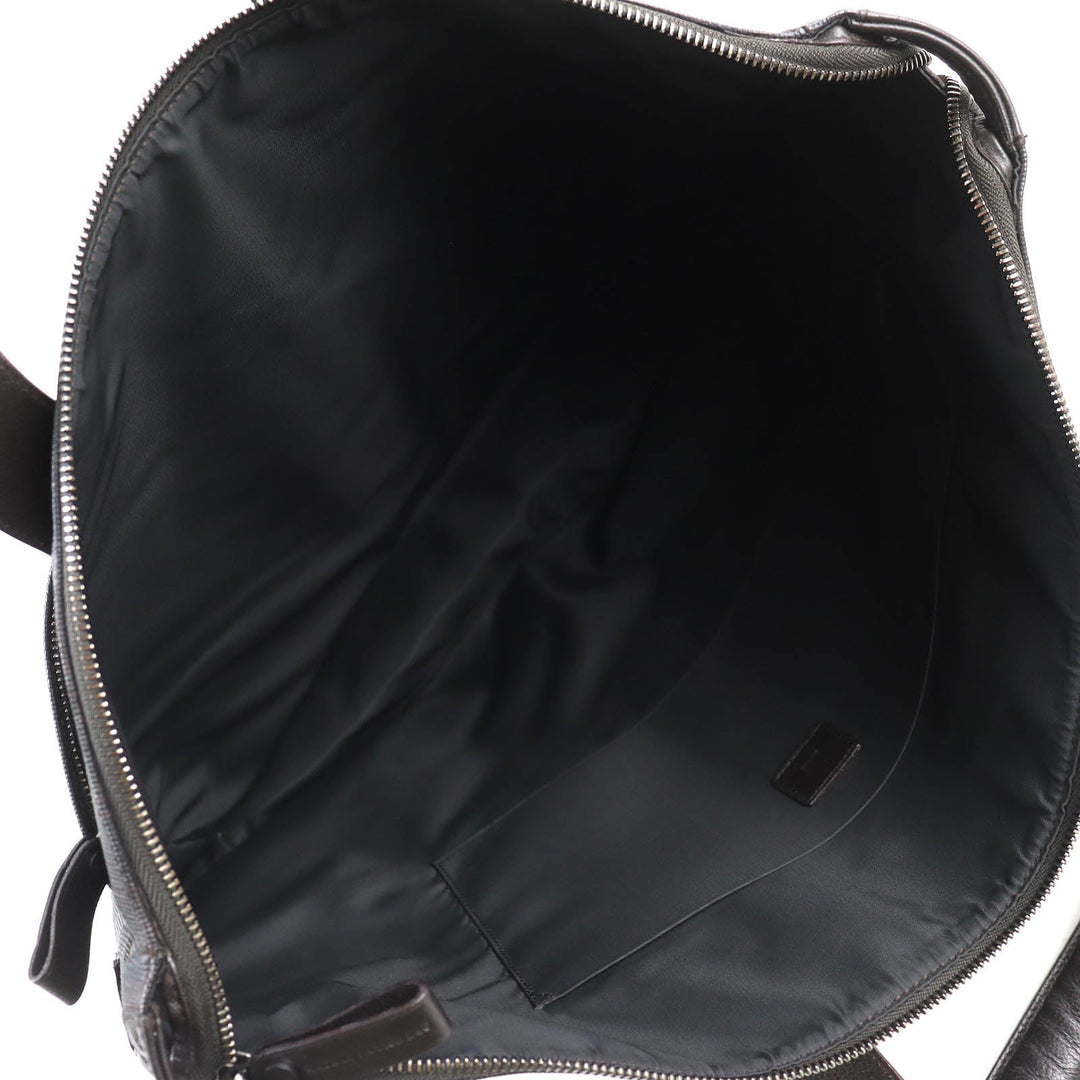 Dunhill Briefcase Main: PVC, Part: Leather Dark brown D-EIGHT mens Used Authentic