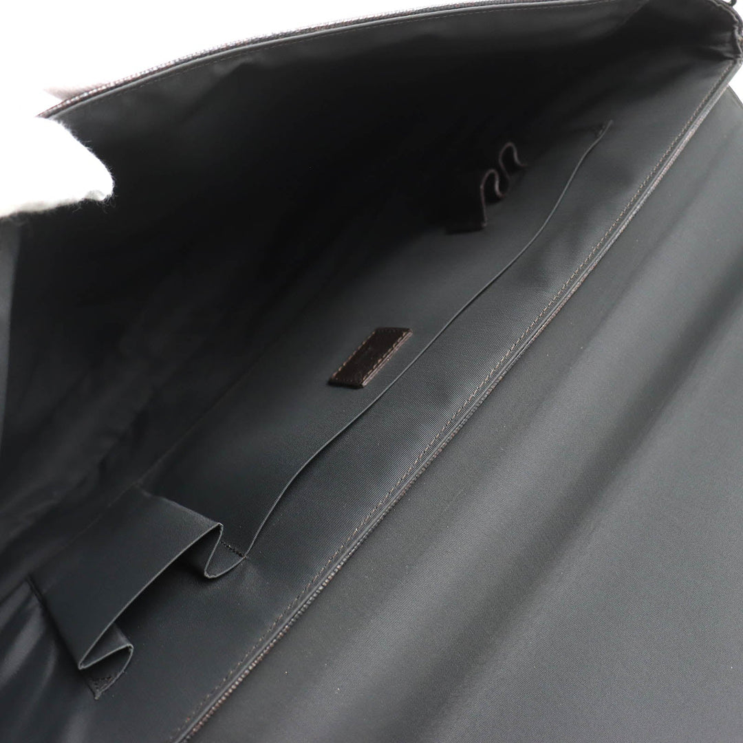 Dunhill Briefcase Main: PVC, Part: Leather Dark brown D-EIGHT mens Used Authentic