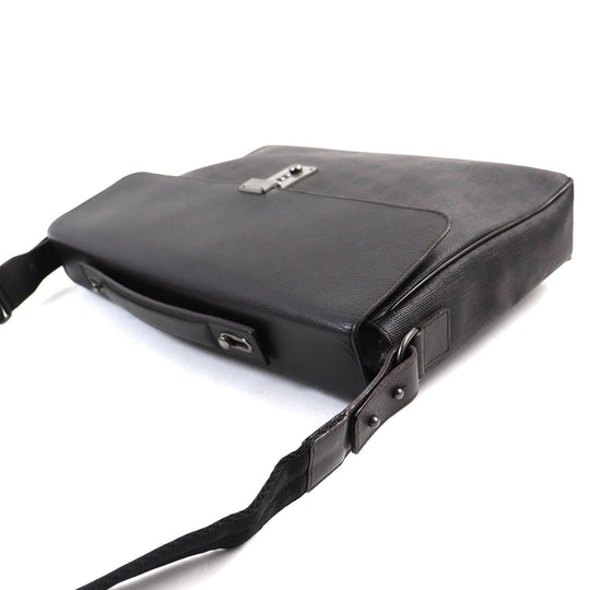 Dunhill Briefcase Main: PVC, Part: Leather Dark brown D-EIGHT mens Used Authentic