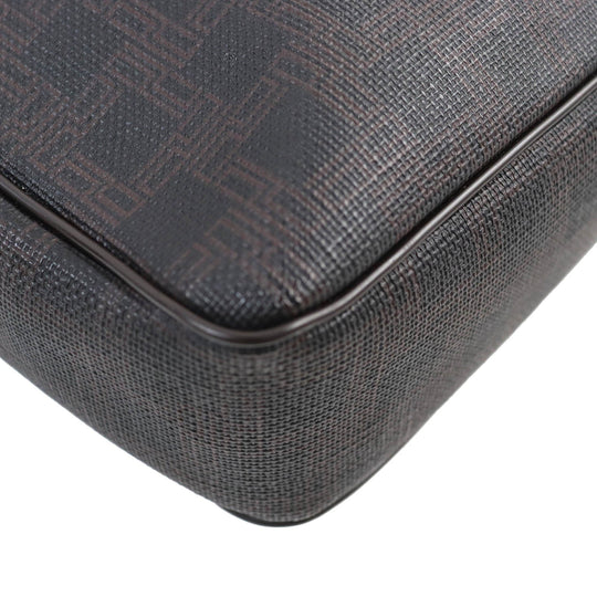 Dunhill Briefcase Main: PVC, Part: Leather Dark brown D-EIGHT mens Used Authentic