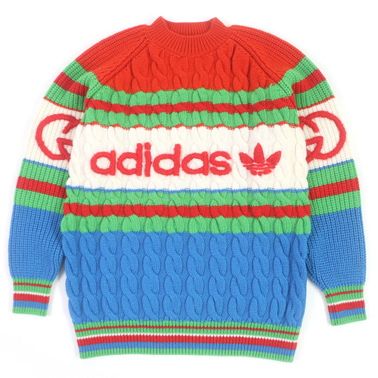 GUCCI sweater 717722 Main: 100% wool, part: 64% mohair, part: 32% nylon, part: 4% wool multicolor mens XS Used Authentic