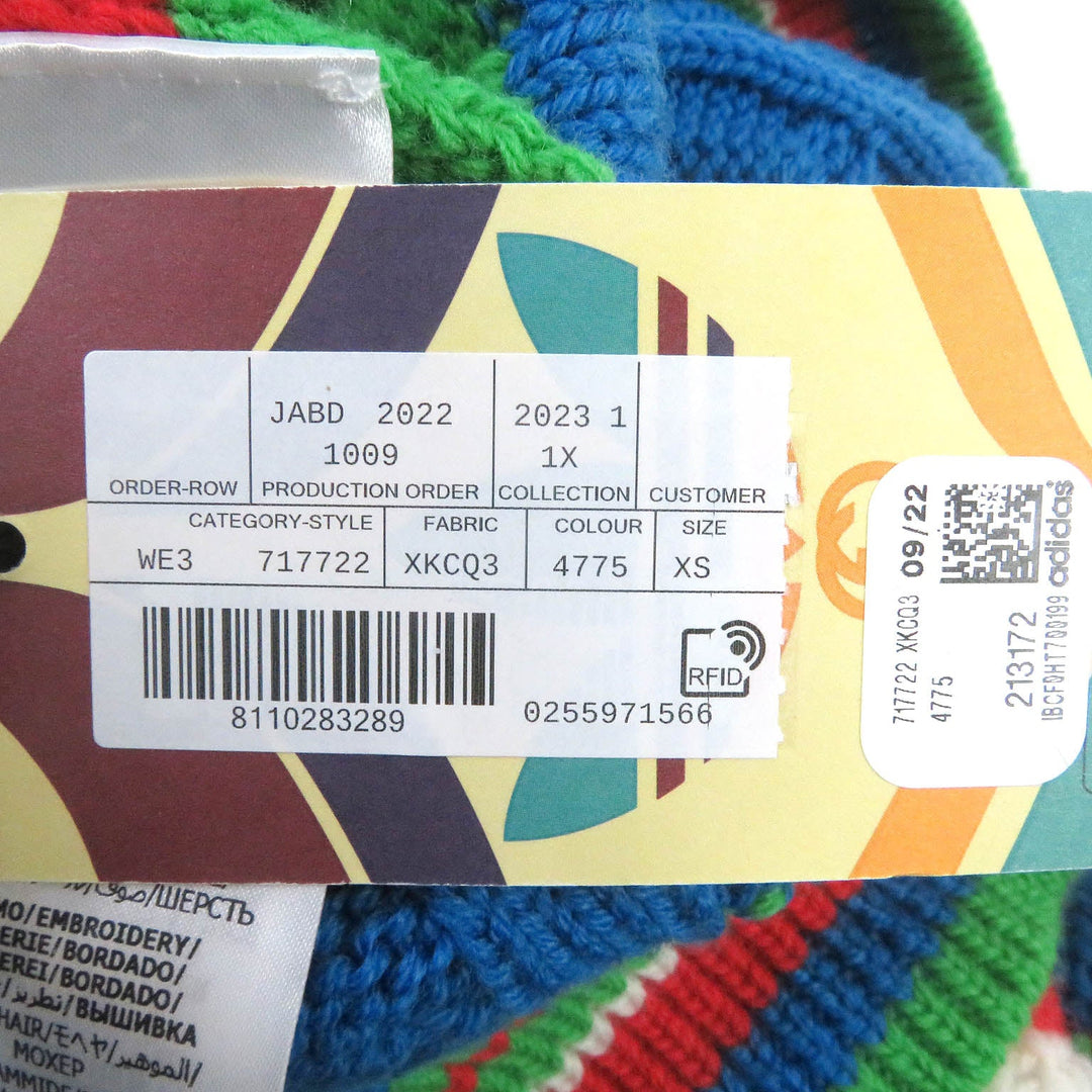 GUCCI sweater 717722 Main: 100% wool, part: 64% mohair, part: 32% nylon, part: 4% wool multicolor mens XS Used Authentic