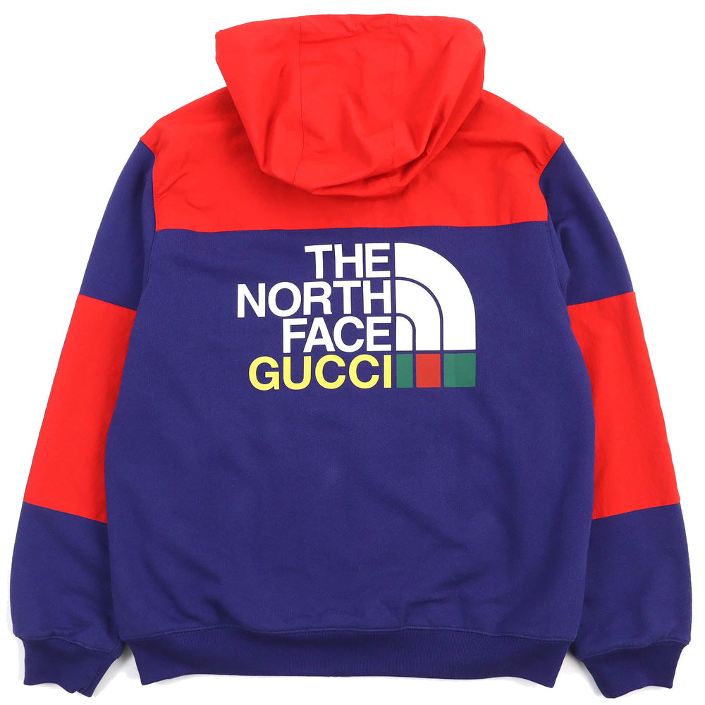 GUCCI Hoodie 671462 Main: 100% cotton, Main: 100% nylon, Lining: 100% polyester Blue red mens M Used Authentic