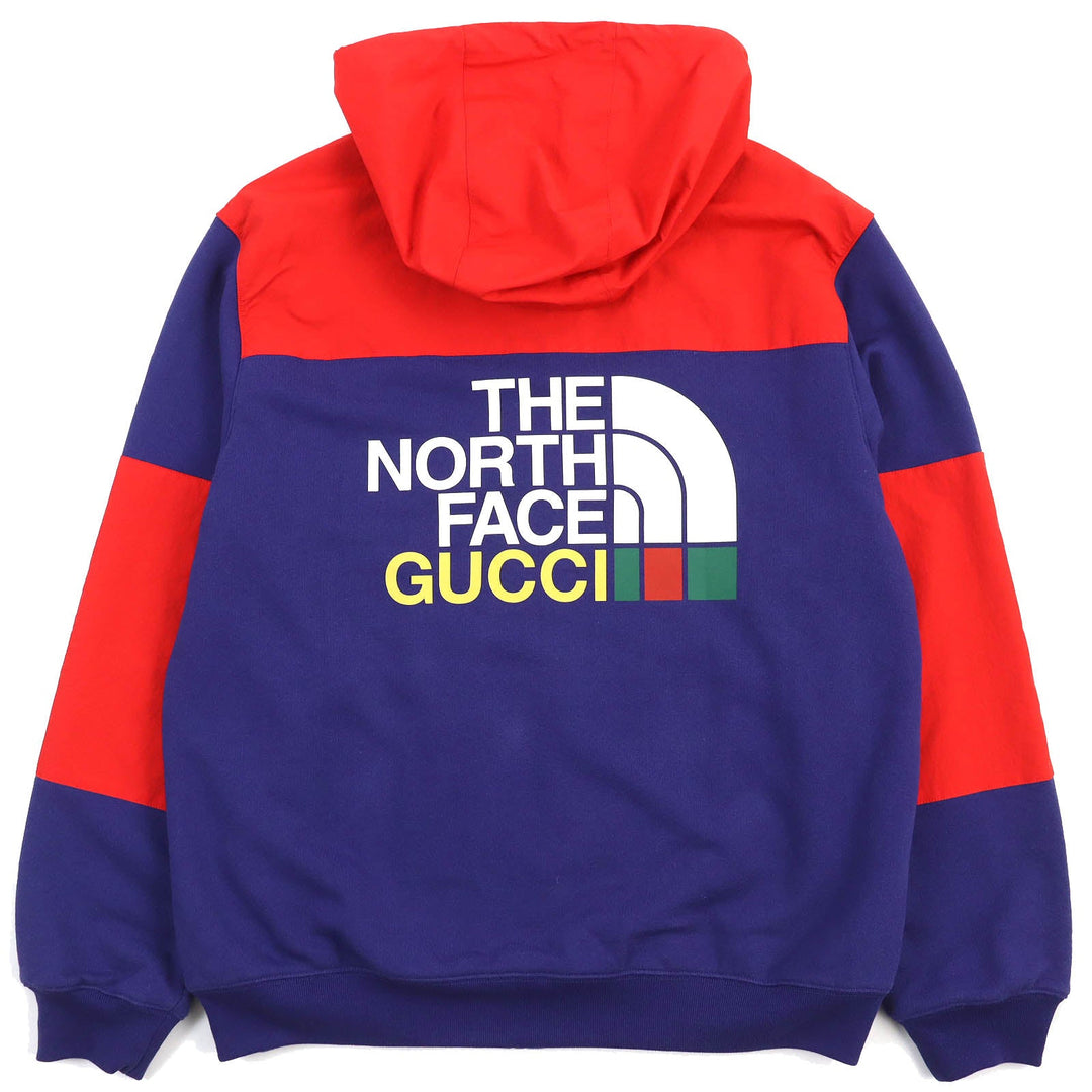 GUCCI Hoodie 671462 Main: 100% cotton, Main: 100% nylon, Lining: 100% polyester Blue red mens M Used Authentic