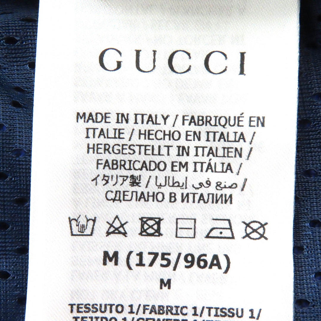GUCCI Hoodie 671462 Main: 100% cotton, Main: 100% nylon, Lining: 100% polyester Blue red mens M Used Authentic