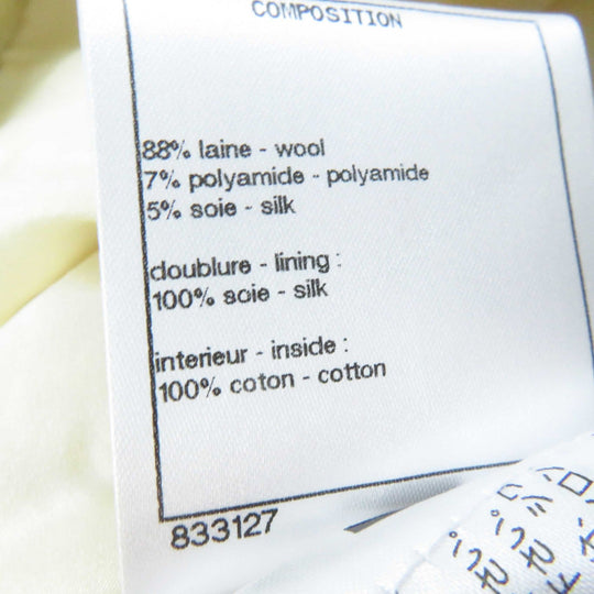 CHANEL Tweed skirt P59644 Outer: 88% wool, Outer: 7% polyamide (nylon), Outer: 5% silk, Lining: 100% silk, Part: 100% cotton Ivory Women 36 Used Authentic