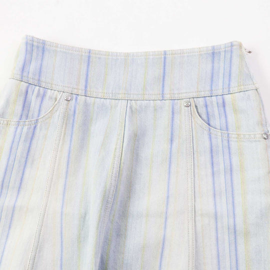 CHANEL skirt P58766 Main: 10% cotton Light blue Women 34 Used Authentic