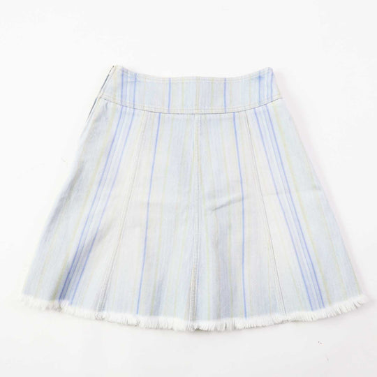 CHANEL skirt P58766 Main: 10% cotton Light blue Women 34 Used Authentic