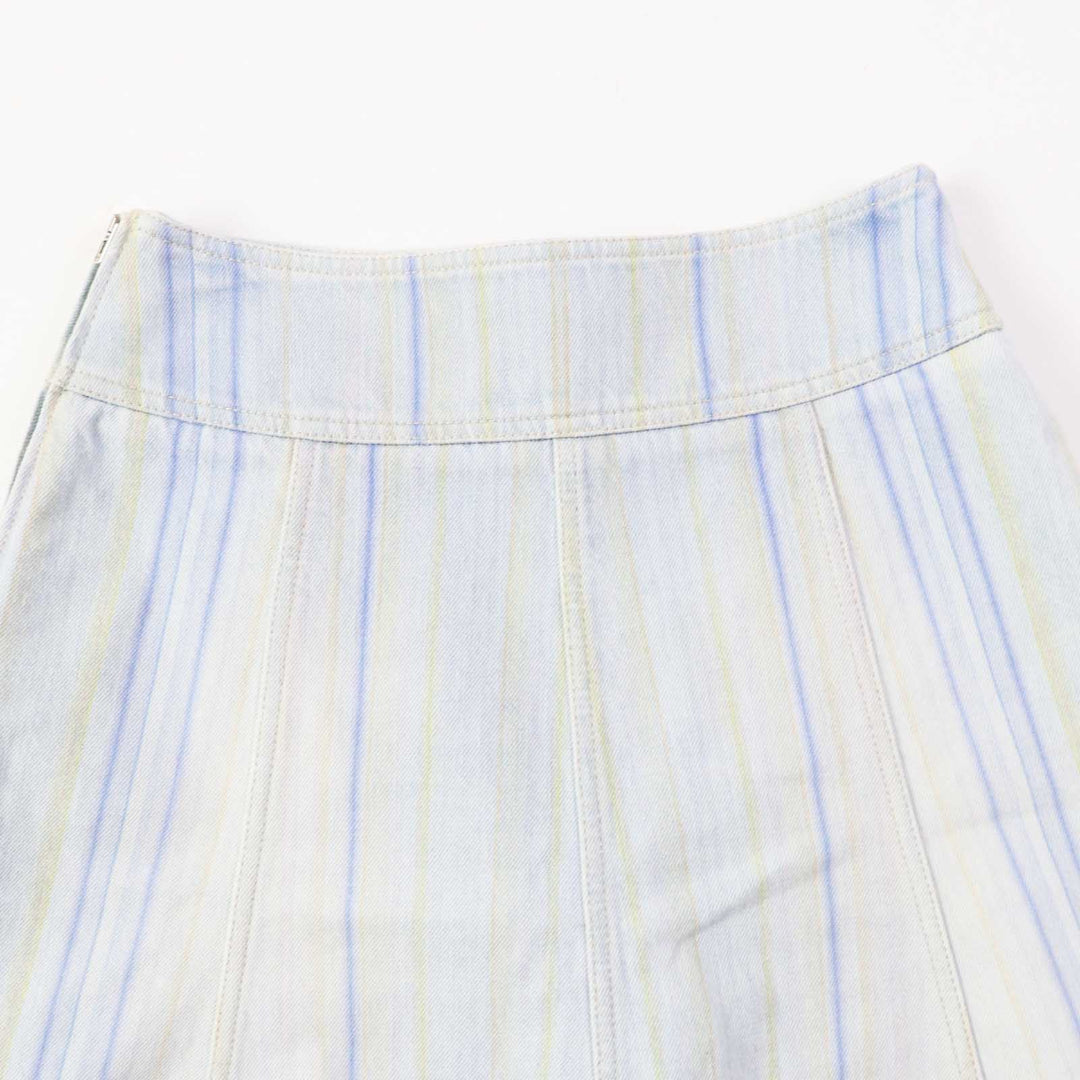 CHANEL skirt P58766 Main: 10% cotton Light blue Women 34 Used Authentic
