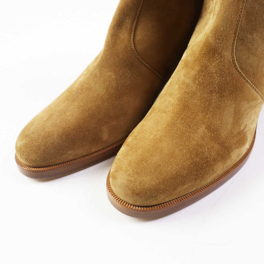 HERMES short boots Provence Brown beige French 50 Women 38 Used Authentic