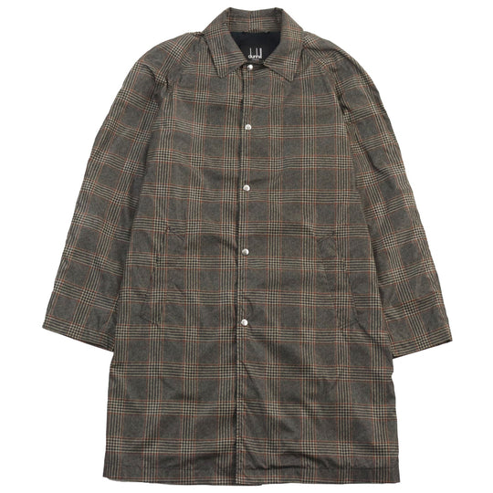 Dunhill Stainless collar coat Outer: 100% nylon, Lining: 50% cupra, Lining: 50% cotton, Sleeve lining: 100% rayon Brown type mens M Used Authentic