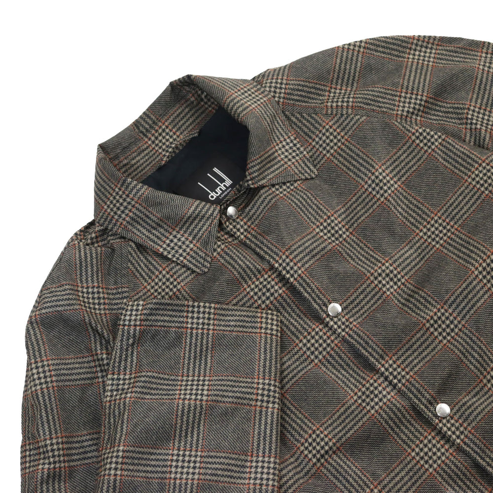 Dunhill Stainless collar coat Outer: 100% nylon, Lining: 50% cupra, Lining: 50% cotton, Sleeve lining: 100% rayon Brown type mens M Used Authentic