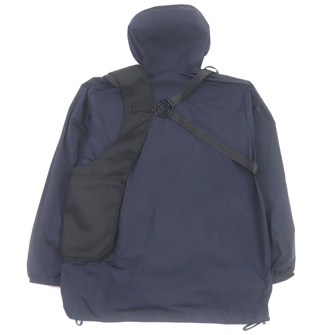 LOUIS VUITTON Blouson Main: 95% nylon, Main: 5% polyurethane, Part: 100% nylon Navy mens 50 Used Authentic