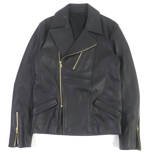 BALENCIAGA leather jacket 260428 Outer: Leather, Lining: 100% Cupra, Filling: 100% Polyurethane black mens 44 Used Authentic