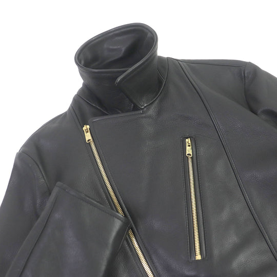 BALENCIAGA leather jacket 260428 Outer: Leather, Lining: 100% Cupra, Filling: 100% Polyurethane black mens 44 Used Authentic