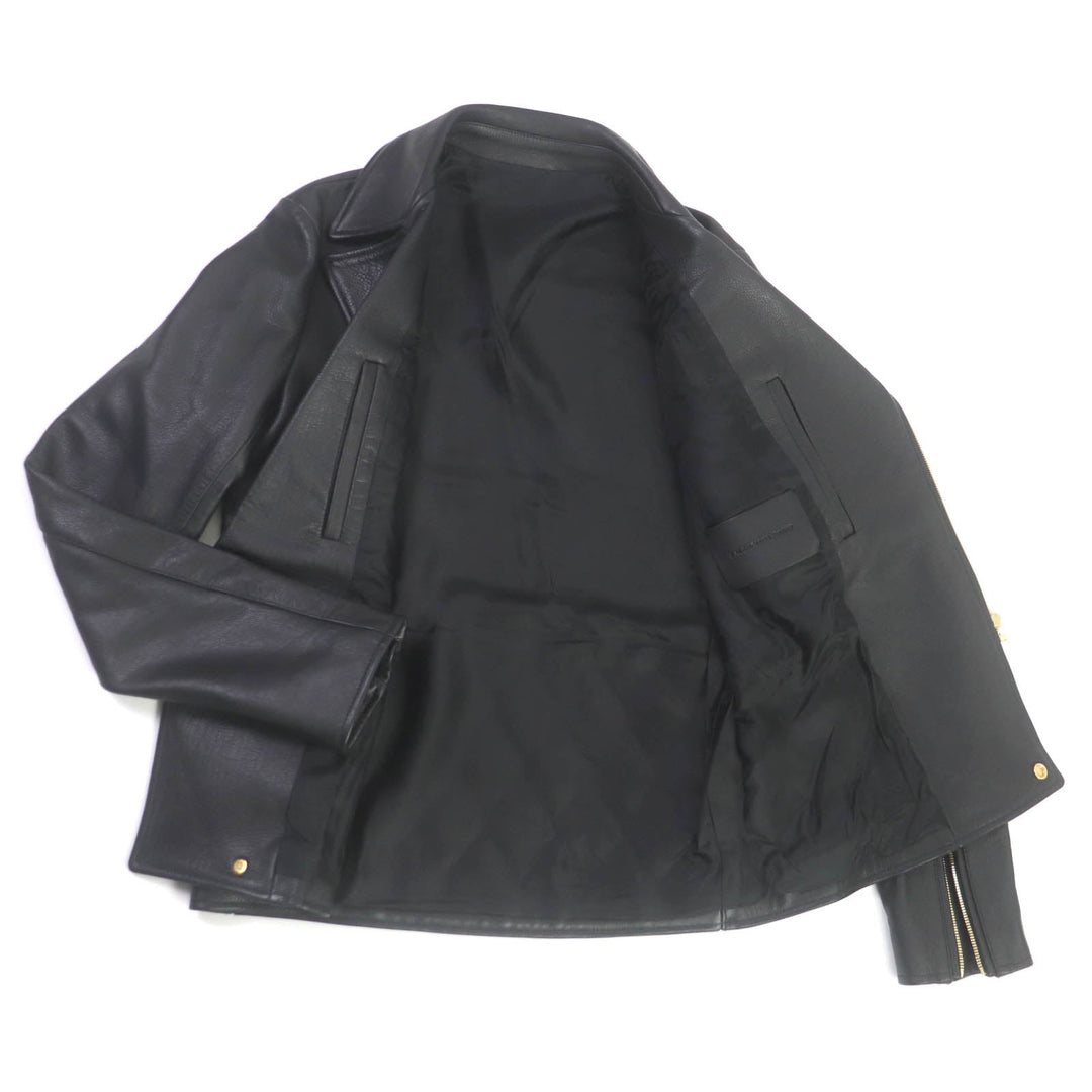 BALENCIAGA leather jacket 260428 Outer: Leather, Lining: 100% Cupra, Filling: 100% Polyurethane black mens 44 Used Authentic