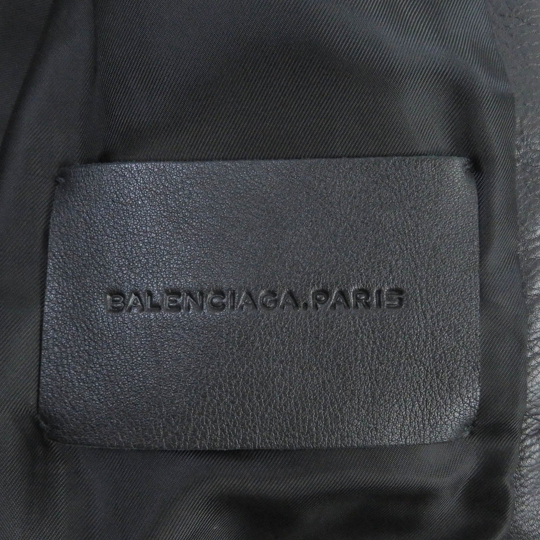 BALENCIAGA leather jacket 260428 Outer: Leather, Lining: 100% Cupra, Filling: 100% Polyurethane black mens 44 Used Authentic