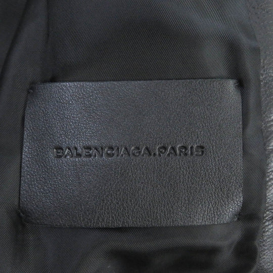 BALENCIAGA leather jacket 260428 Outer: Leather, Lining: 100% Cupra, Filling: 100% Polyurethane black mens 44 Used Authentic