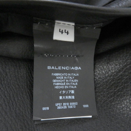 BALENCIAGA leather jacket 260428 Outer: Leather, Lining: 100% Cupra, Filling: 100% Polyurethane black mens 44 Used Authentic