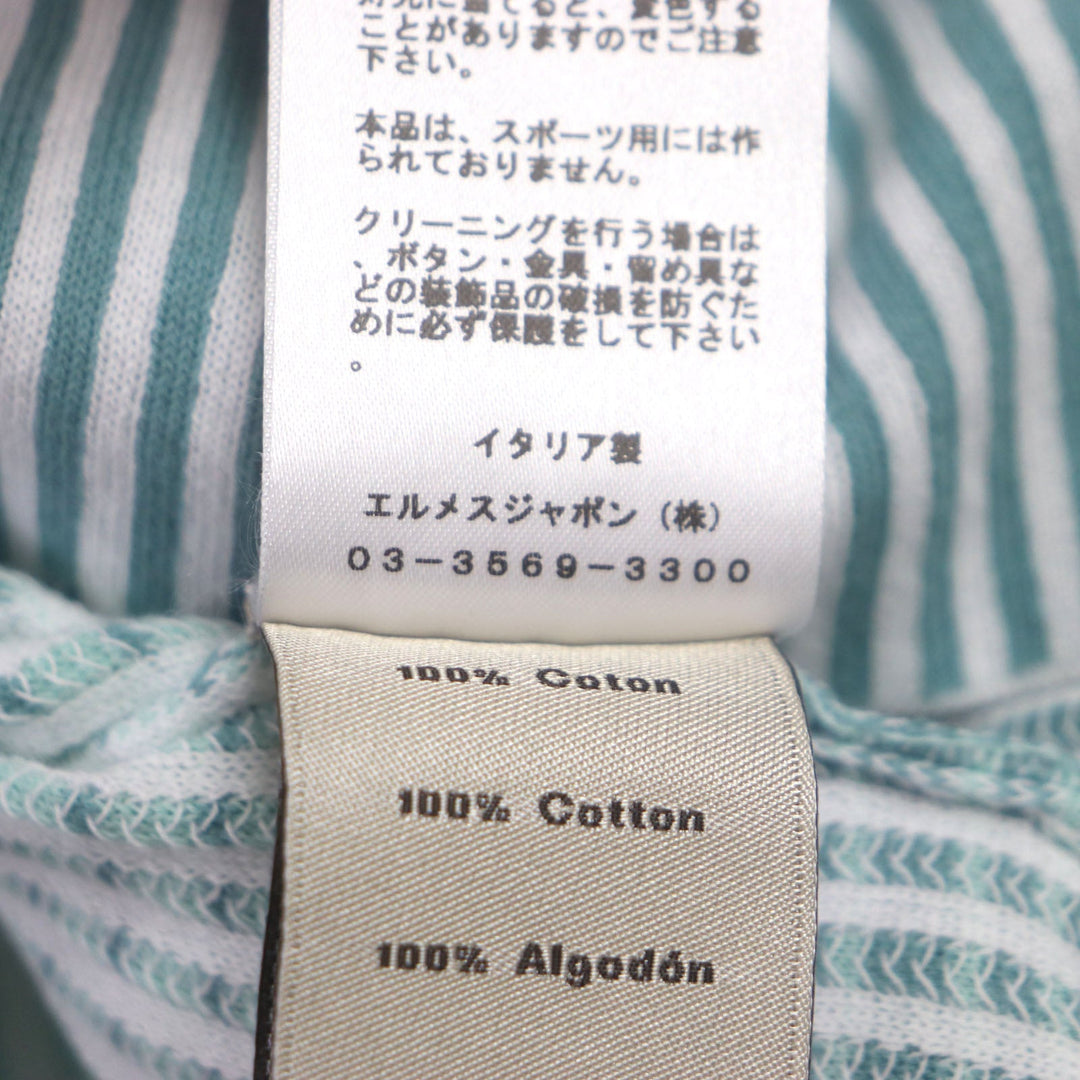 HERMES Hoodie Main: 100% cotton White mulch mens XXL Used Authentic