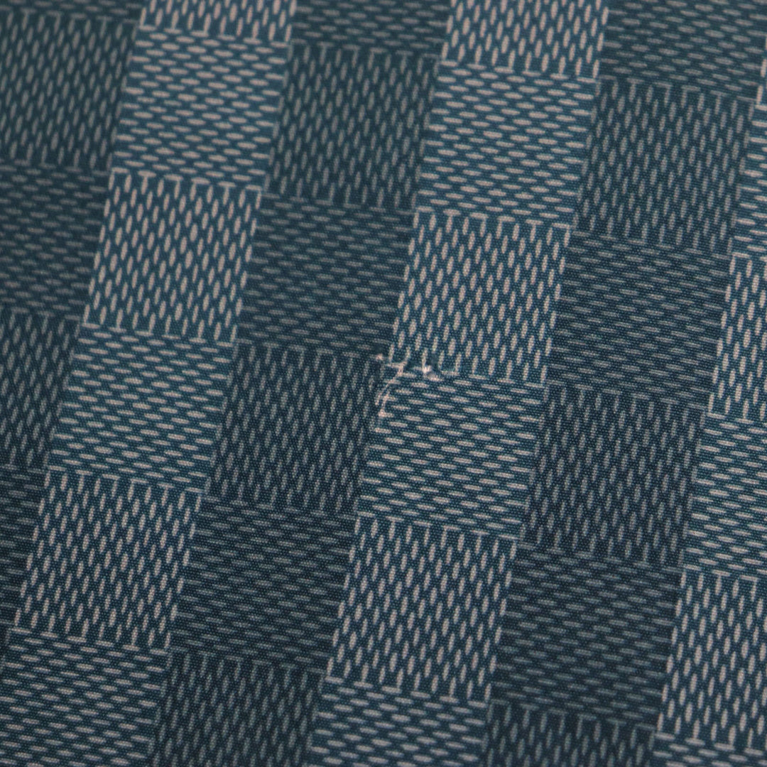 LOUIS VUITTON Long sleeve shirt Main: 100% cotton Green type damier stripe mens M Used Authentic