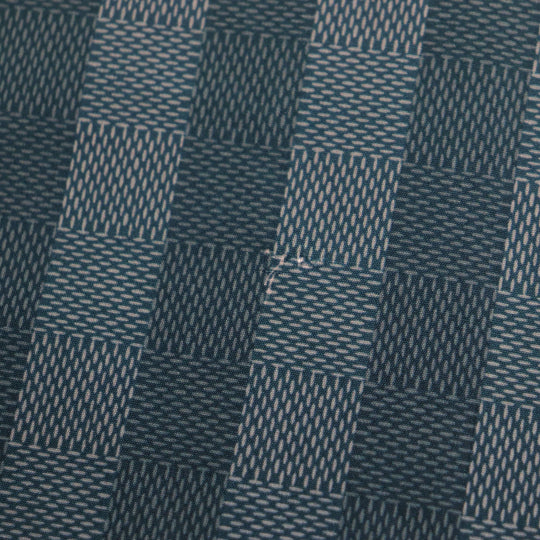 LOUIS VUITTON Long sleeve shirt Main: 100% cotton Green type damier stripe mens M Used Authentic