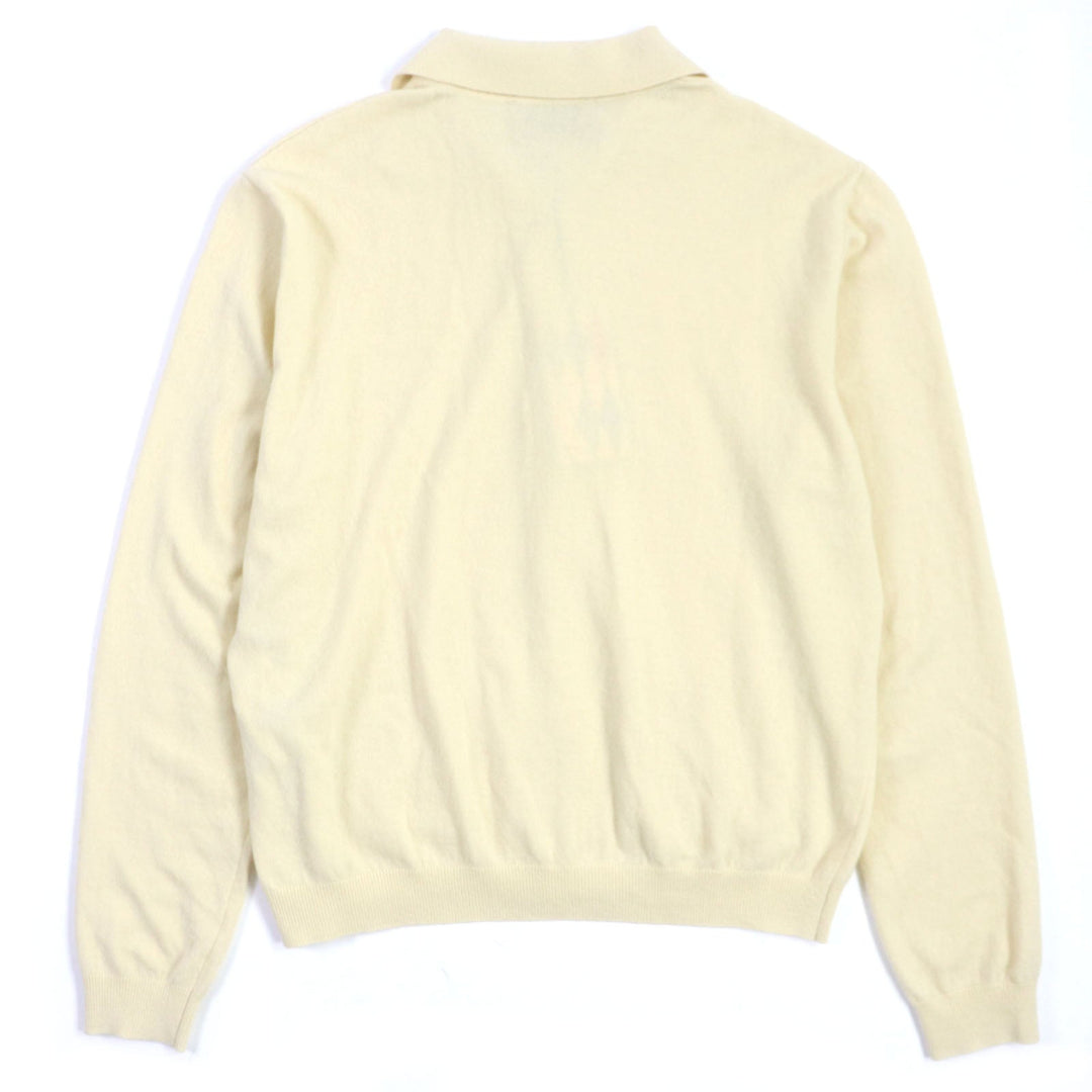 GUCCI cardigan 706917 Main: 100% wool, Applique: 100% polyester Yellow beige Gucci Lovelight mens M Used Authentic