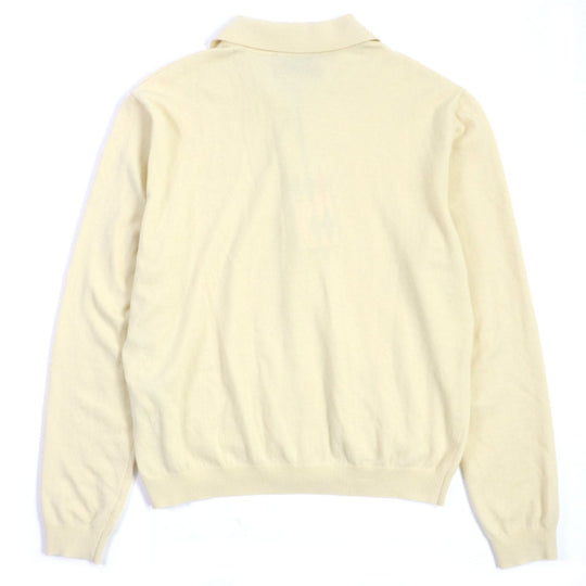 GUCCI cardigan 706917 Main: 100% wool, Applique: 100% polyester Yellow beige Gucci Lovelight mens M Used Authentic