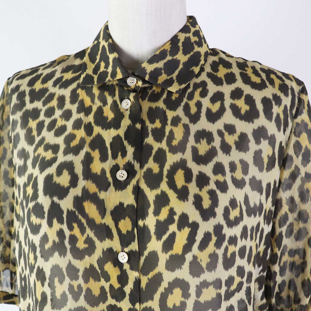 Christian Dior Short sleeve shirt 141B58A6676 Outer material: silk 100% Yellow beige type Women 40 Used Authentic