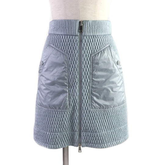 MONCLER skirt Outer: 100% nylon, Lining: 100% nylon, Part: 100% nylon, Filling: 100% polyester Light blue GONNA Women 38 Used Authentic