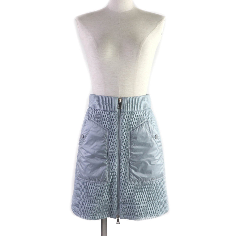 MONCLER skirt Outer: 100% nylon, Lining: 100% nylon, Part: 100% nylon, Filling: 100% polyester Light blue GONNA Women 38 Used Authentic