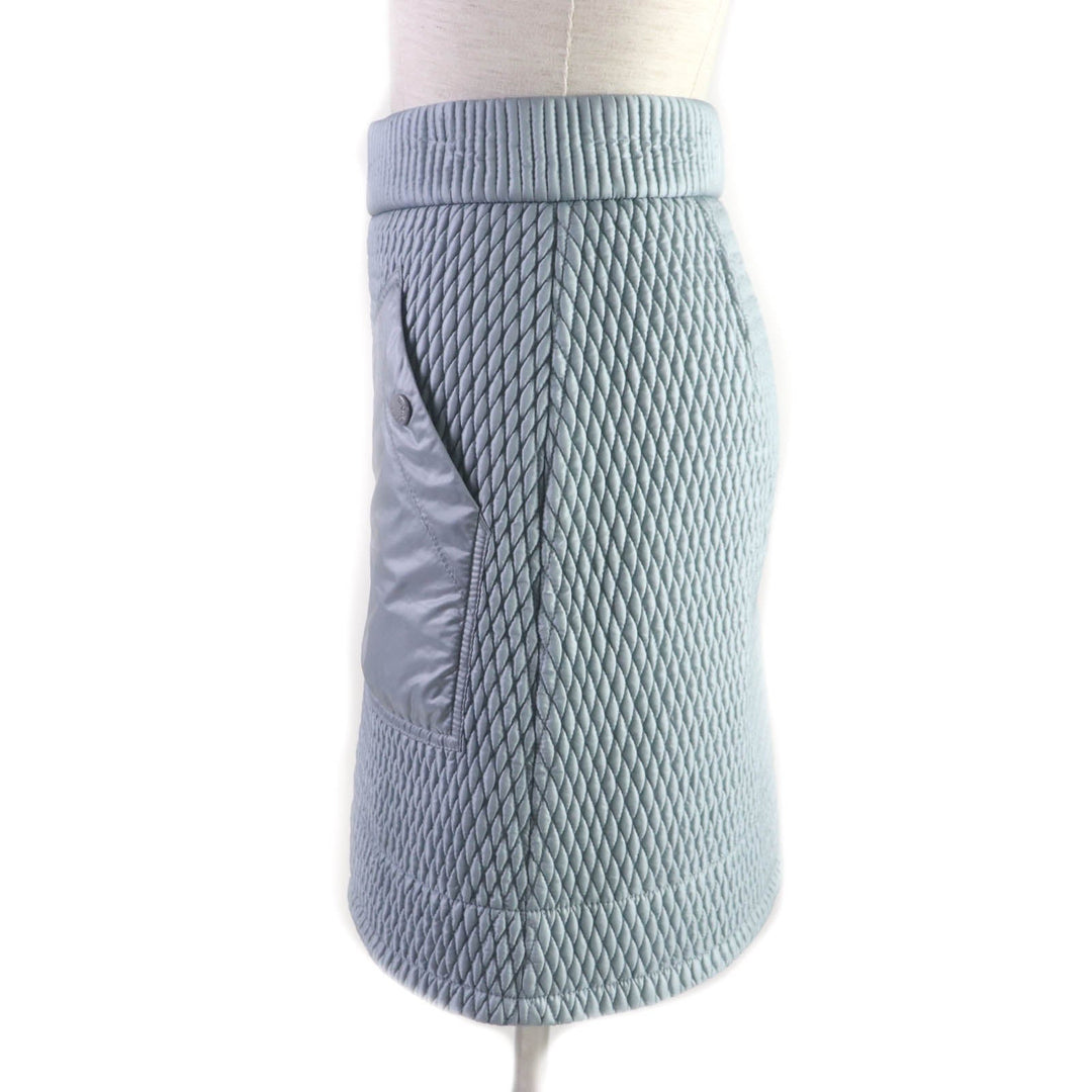 MONCLER skirt Outer: 100% nylon, Lining: 100% nylon, Part: 100% nylon, Filling: 100% polyester Light blue GONNA Women 38 Used Authentic