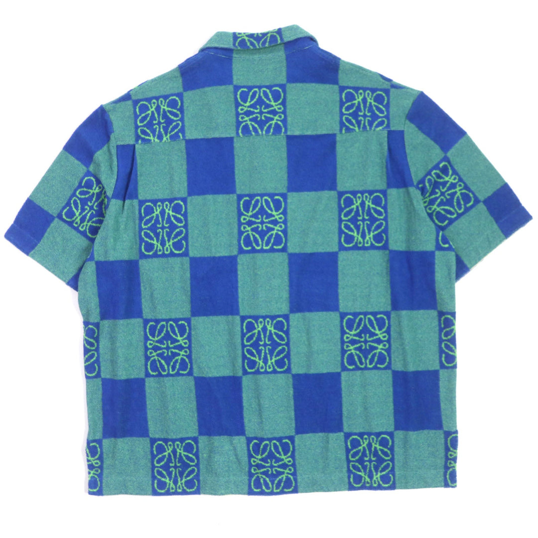 LOEWE Short sleeve shirt H616Y23X20 Main: 78% cotton, Main: 22% polyester Acid green Paula's Ibiza Anagram Terry Cotton Jacquard Short Sleeve mens S Used Authentic