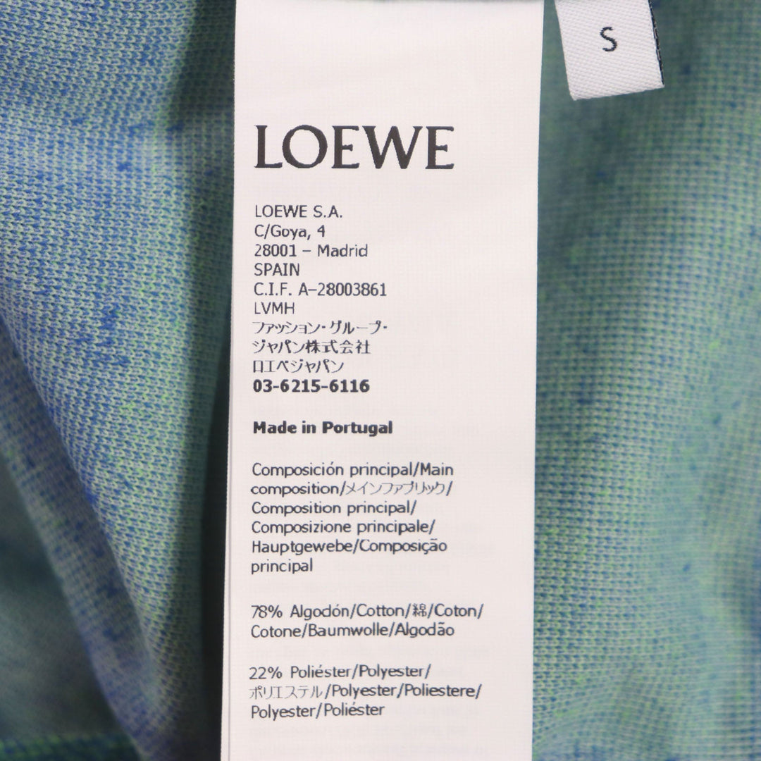 LOEWE Short sleeve shirt H616Y23X20 Main: 78% cotton, Main: 22% polyester Acid green Paula's Ibiza Anagram Terry Cotton Jacquard Short Sleeve mens S Used Authentic